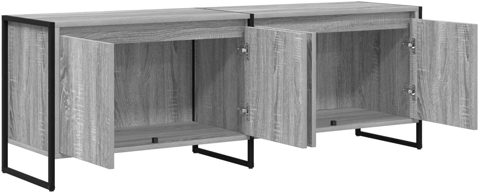 TV staliukas Televizoriaus spintelė 140 x 36 x 49.5 cm Pilkas Sonoma