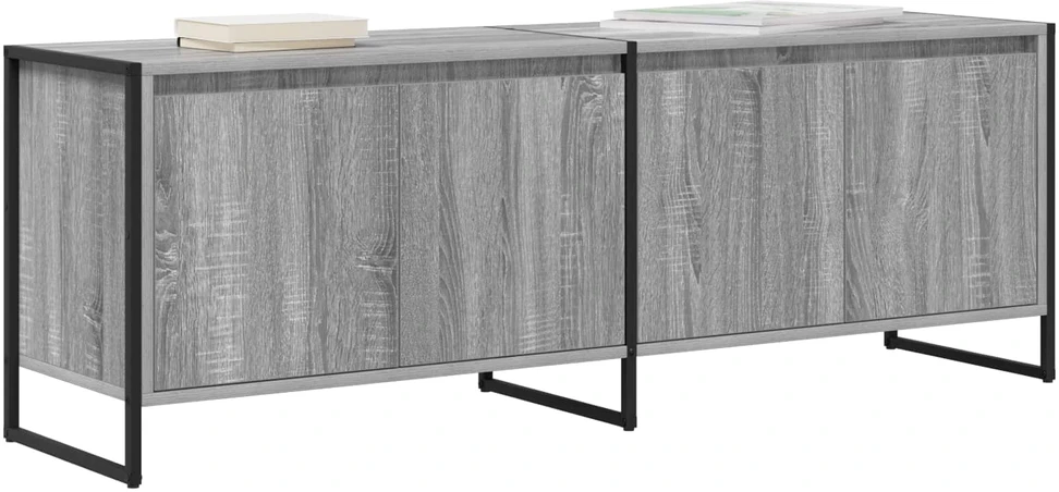TV staliukas Televizoriaus spintelė 140 x 36 x 49.5 cm Pilkas Sonoma