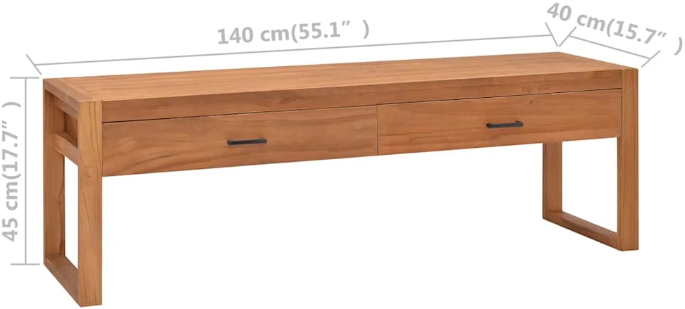 TV staliukas Televizoriaus spintelė, 140x40x45cm, tikmedžio mediena