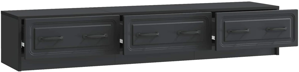 TV staliukas Televizoriaus spintelė 147 x 34,5 x 27 cm Juoda