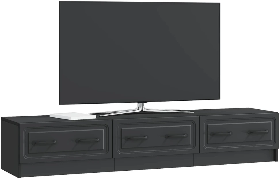 TV staliukas Televizoriaus spintelė 147 x 34,5 x 27 cm Juoda