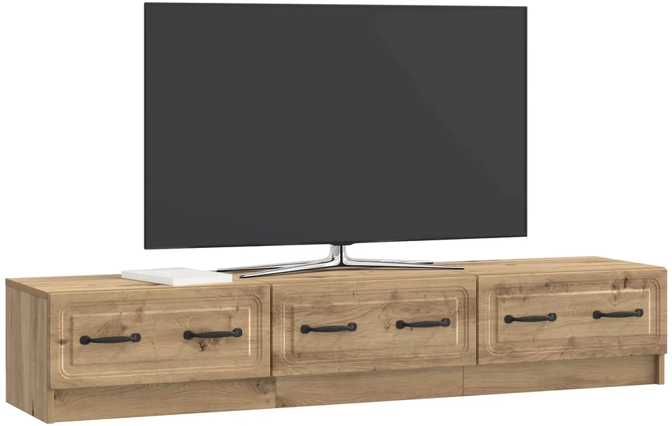 TV staliukas Televizoriaus spintelė 147 x 34,5 x 27 cm Artisano ąžuolo