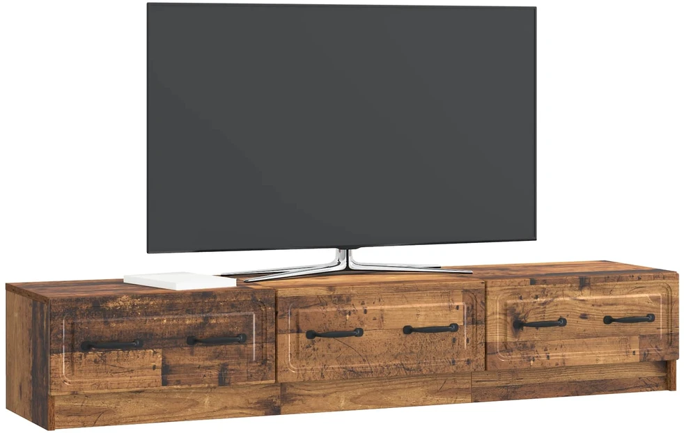 TV staliukas Televizoriaus spintelė 147 x 34,5 x 27 cm Sendintos medienos