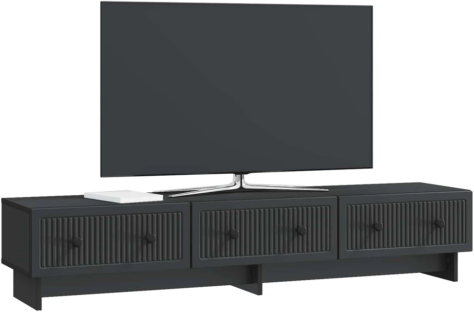TV staliukas Televizoriaus spintelė 147 x 34,5 x 30 cm Juoda