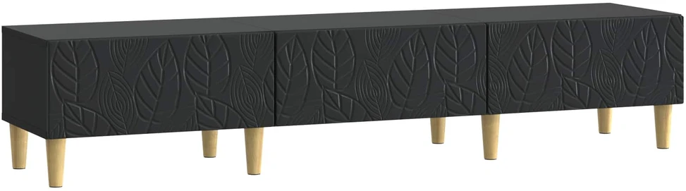 TV staliukas Televizoriaus spintelė 147 x 34,5 x 30 cm Juoda