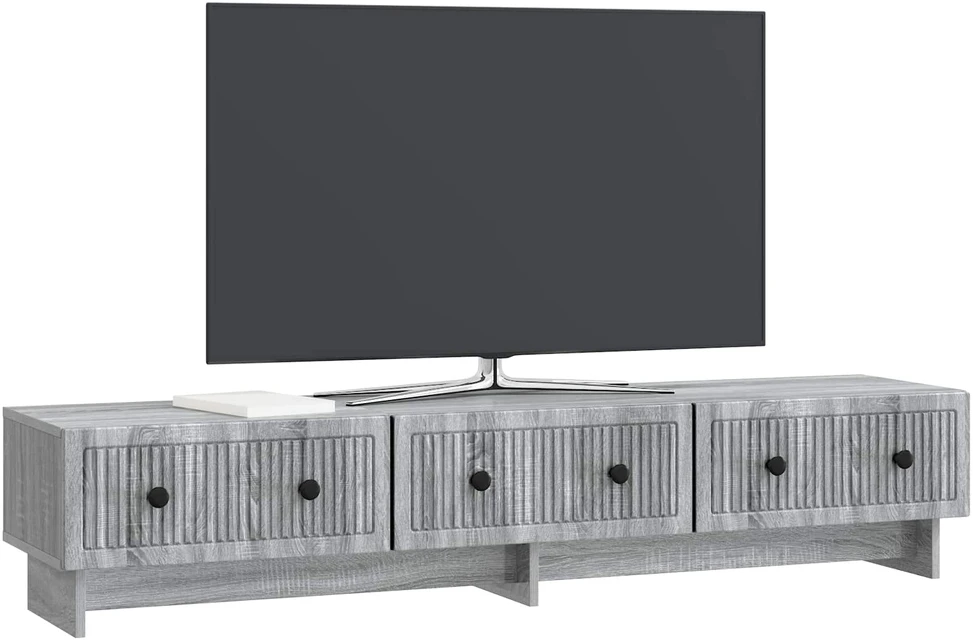 TV staliukas Televizoriaus spintelė 147 x 34,5 x 30 cm Pilka sonoma ąžuolo