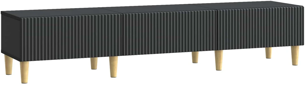 TV staliukas Televizoriaus spintelė 147 x 34,5 x 30 cm Juoda