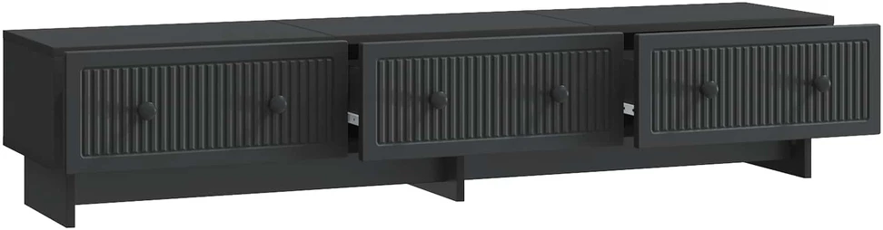 TV staliukas Televizoriaus spintelė 147 x 34,5 x 30 cm Juoda