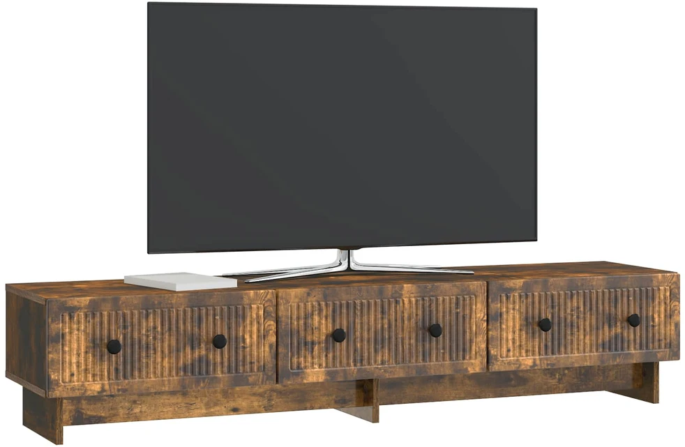 TV staliukas Televizoriaus spintelė 147 x 34,5 x 30 cm Dūminio ąžuolo