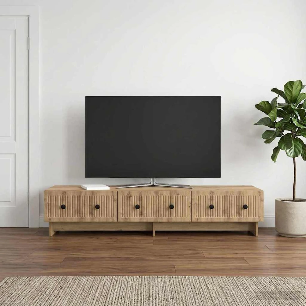 TV staliukas Televizoriaus spintelė 147 x 34,5 x 30 cm Artisano ąžuolo