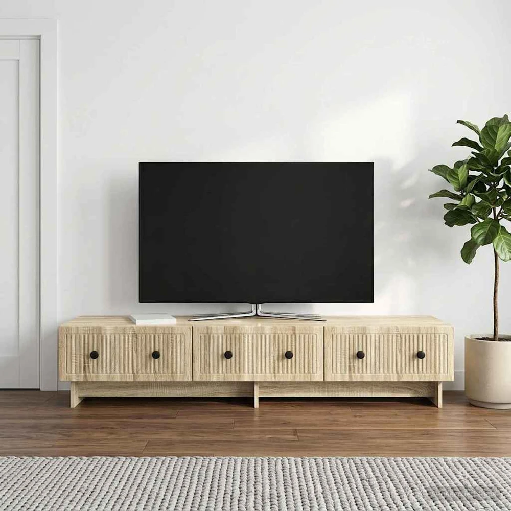 TV staliukas Televizoriaus spintelė 147 x 34,5 x 30 cm Sonoma ąžuolas