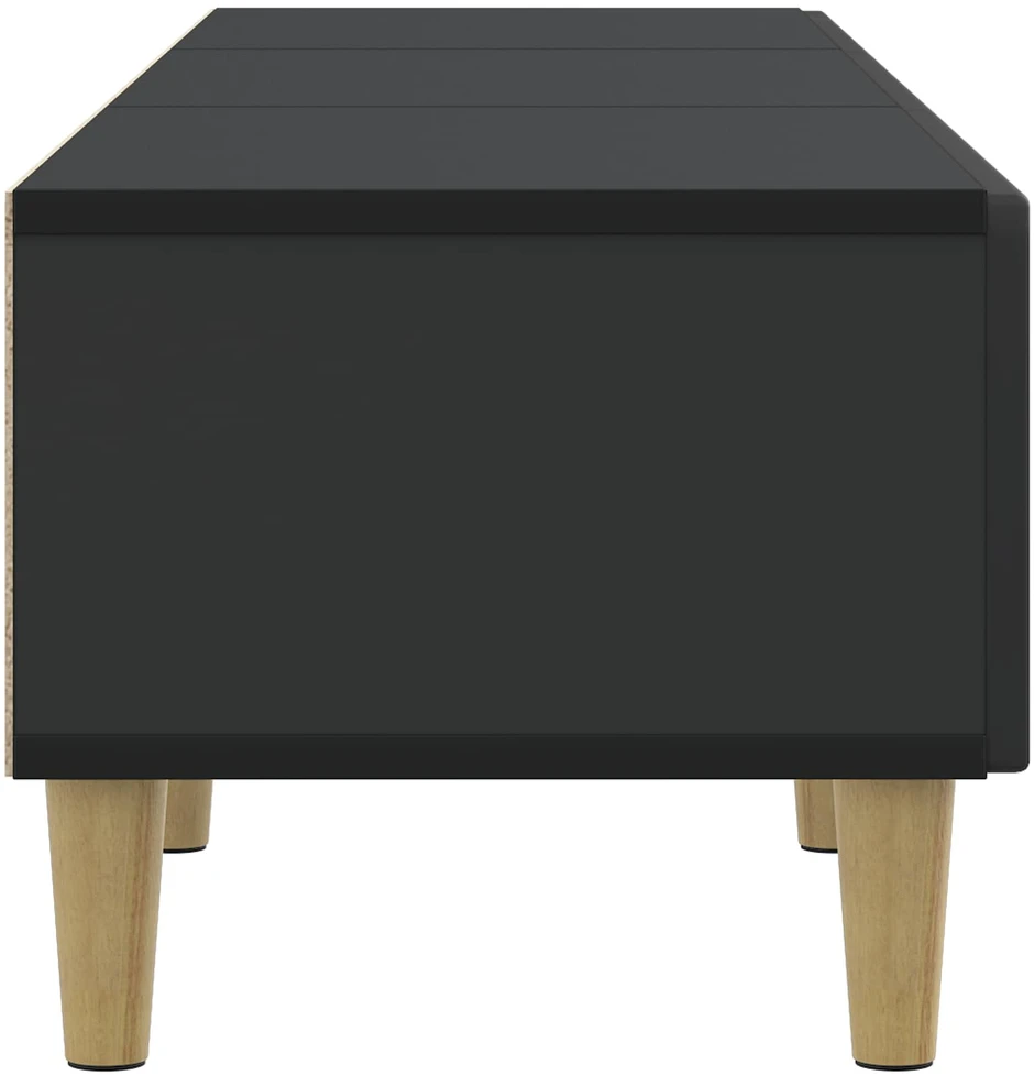 TV staliukas Televizoriaus spintelė 147 x 34,5 x 30 cm Juoda