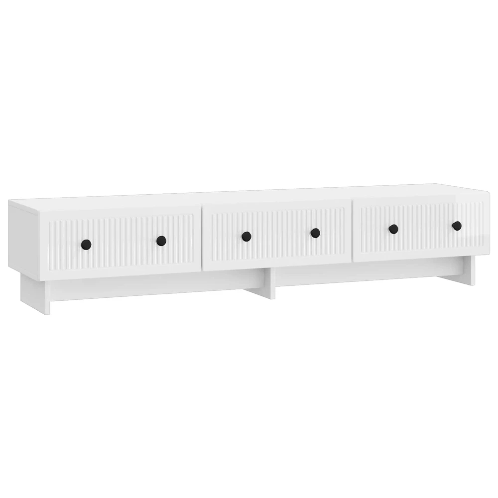 TV staliukas Televizoriaus spintelė 147 x 34,5 x 30 cm Itin blizgi balta