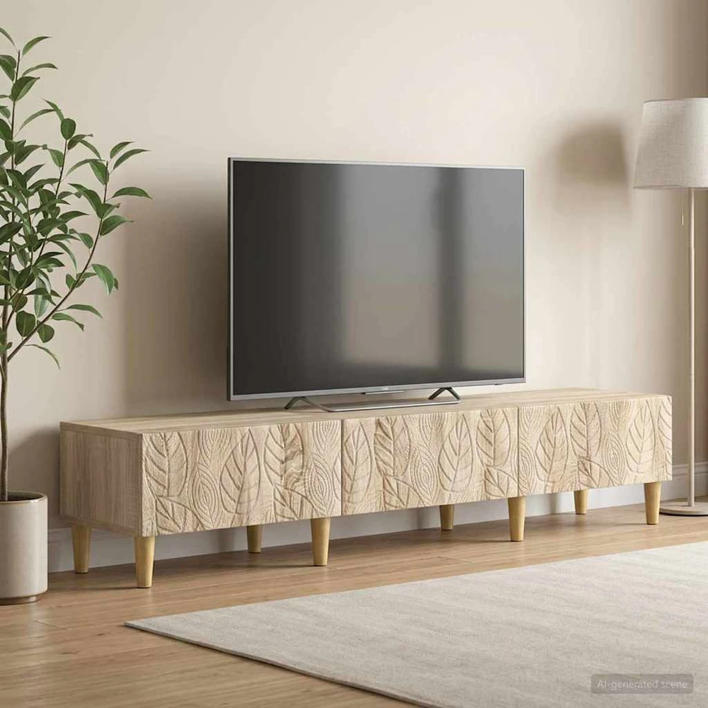 TV staliukas Televizoriaus spintelė 147 x 34,5 x 30 cm Sonoma ąžuolas