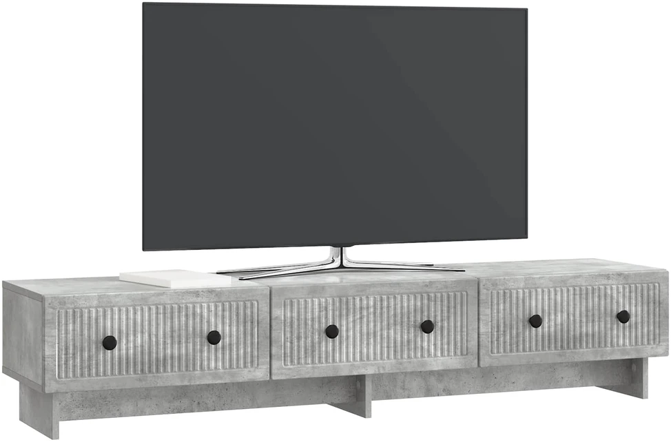 TV staliukas Televizoriaus spintelė 147 x 34,5 x 30 cm Betono pilka