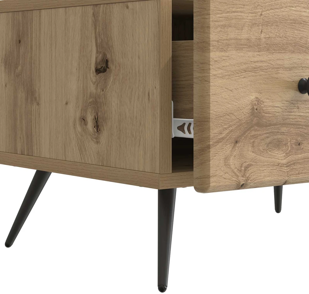 TV staliukas Televizoriaus spintelė 147 x 34,5 x 30 cm Artisano ąžuolo