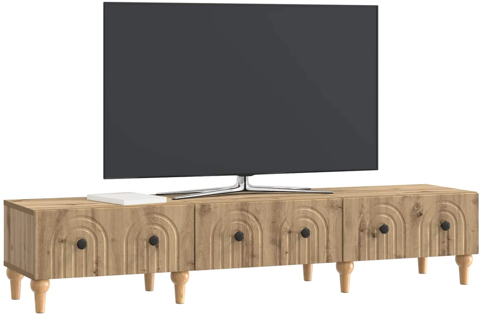 TV staliukas Televizoriaus spintelė 147 x 34,5 x 30 cm Artisano ąžuolo