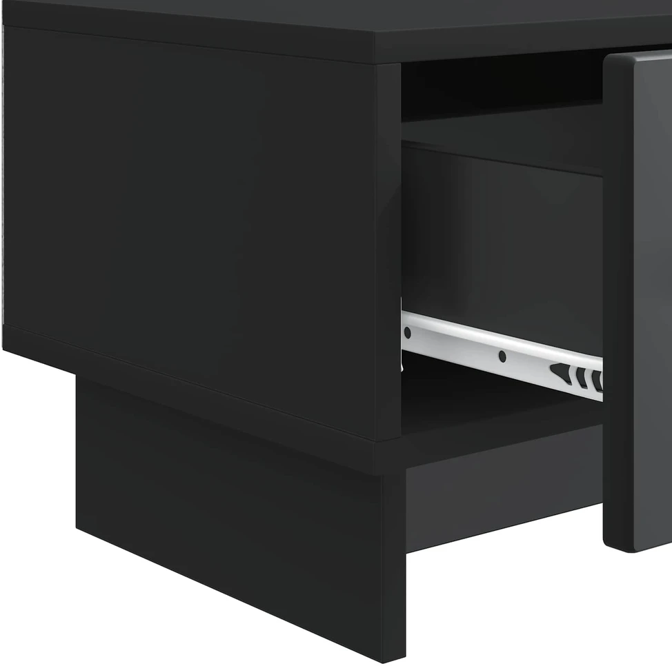 TV staliukas Televizoriaus spintelė 147 x 34,5 x 30 cm Juoda