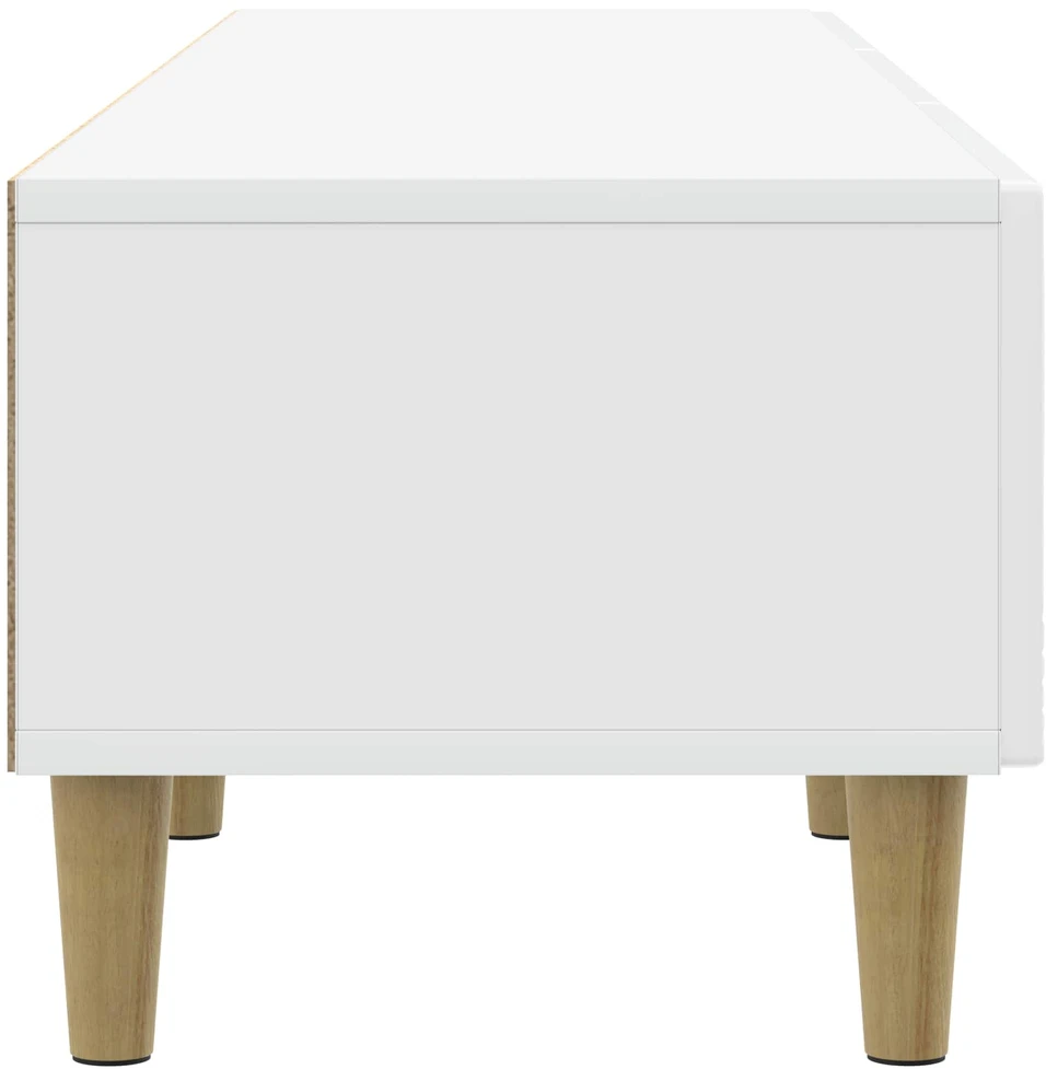 TV staliukas Televizoriaus spintelė 147 x 34,5 x 30 cm Itin blizgi balta