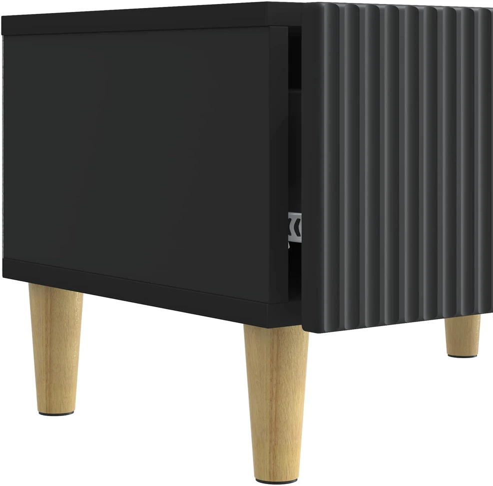TV staliukas Televizoriaus spintelė 147 x 34,5 x 30 cm Juoda