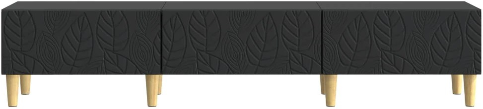 TV staliukas Televizoriaus spintelė 147 x 34,5 x 30 cm Juoda