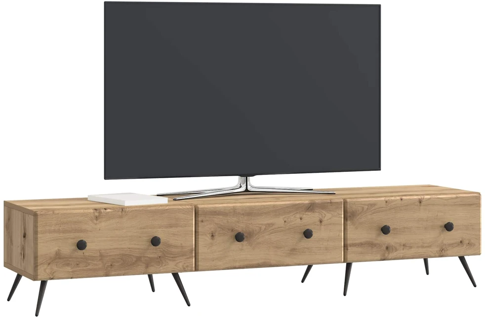 TV staliukas Televizoriaus spintelė 147 x 34,5 x 30 cm Artisano ąžuolo