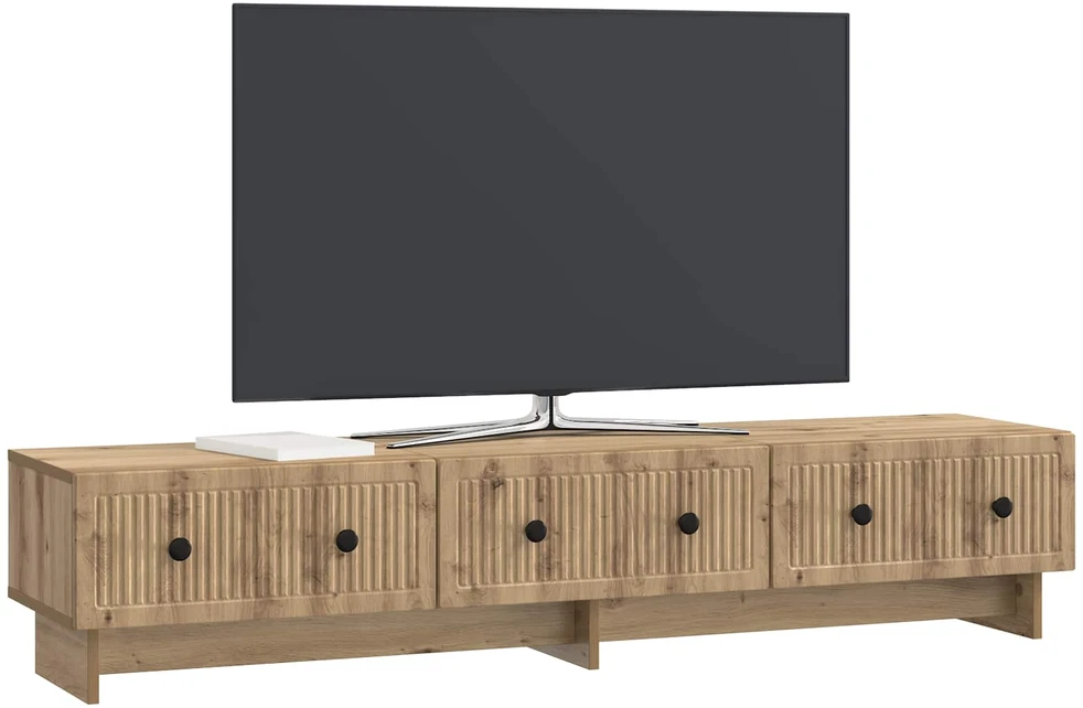 TV staliukas Televizoriaus spintelė 147 x 34,5 x 30 cm Artisano ąžuolo