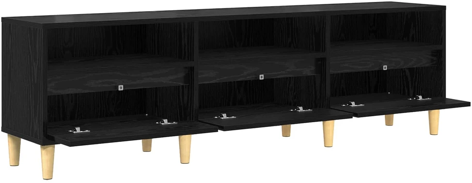TV staliukas Televizoriaus spintelė 150 x 30 x 45 cm Juodas ąžuolas