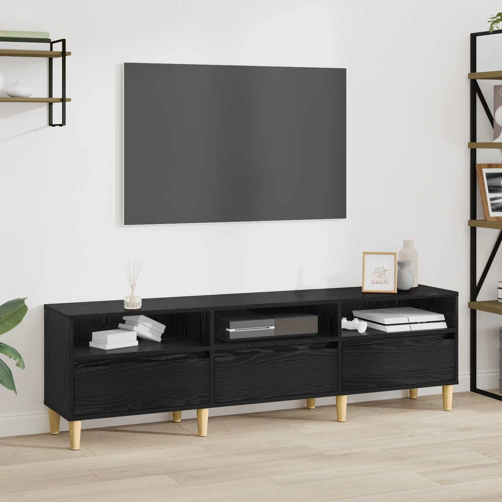 TV staliukas Televizoriaus spintelė 150 x 30 x 45 cm Juodas ąžuolas