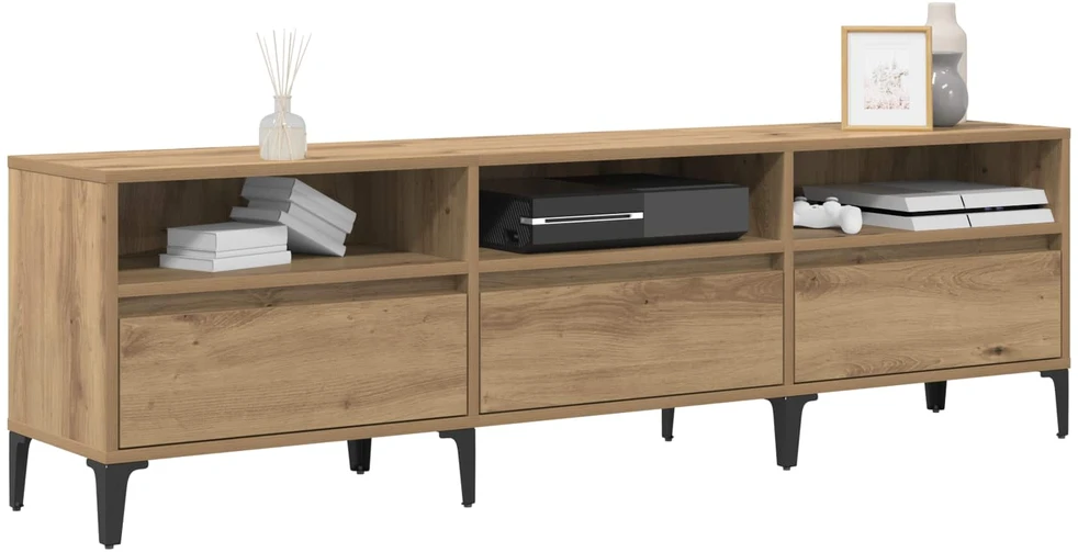 TV staliukas Televizoriaus spintelė 150 x 30 x 45 cm Amatininkų ąžuolas