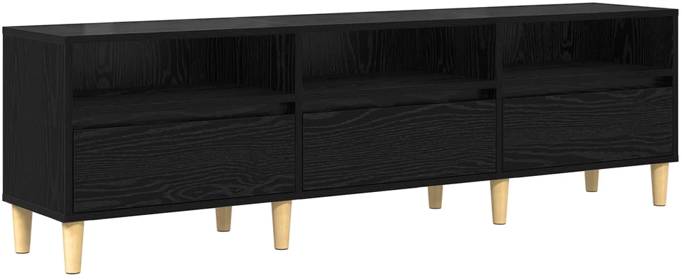 TV staliukas Televizoriaus spintelė 150 x 30 x 45 cm Juodas ąžuolas