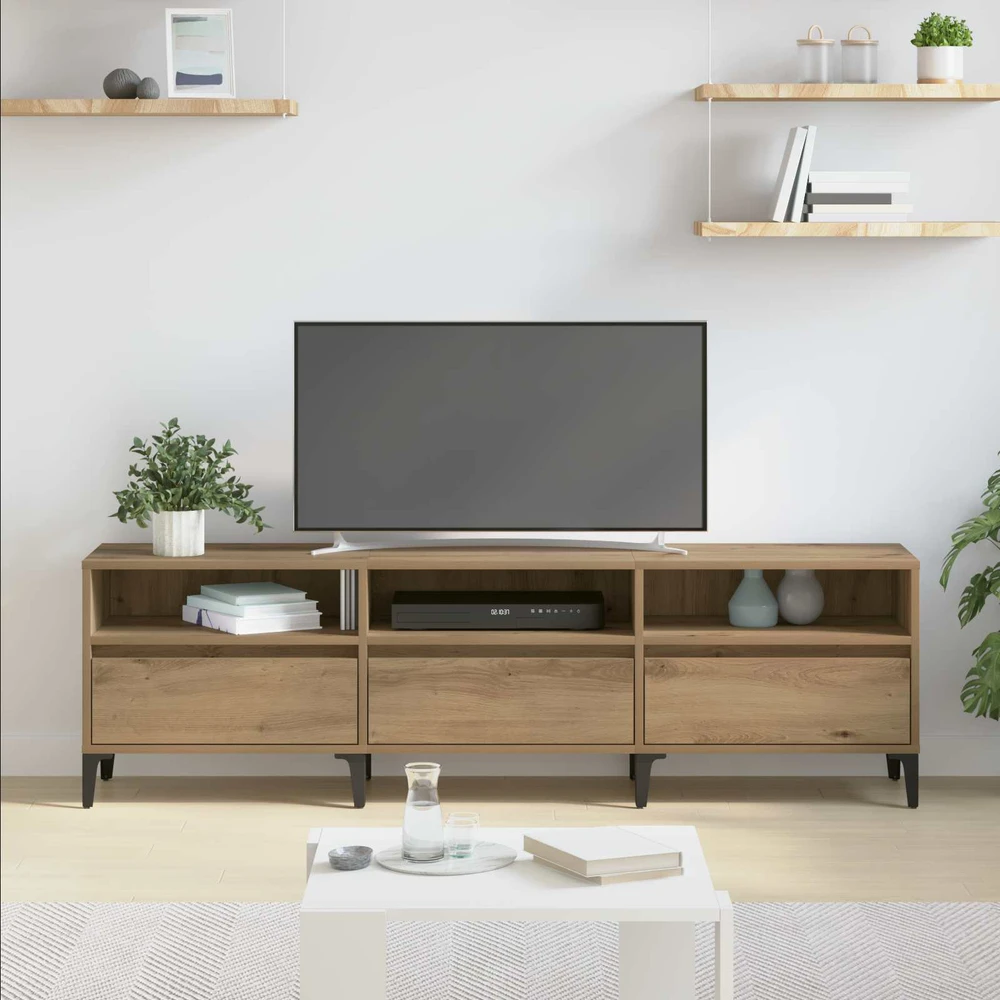 TV staliukas Televizoriaus spintelė 150 x 30 x 45 cm Amatininkų ąžuolas