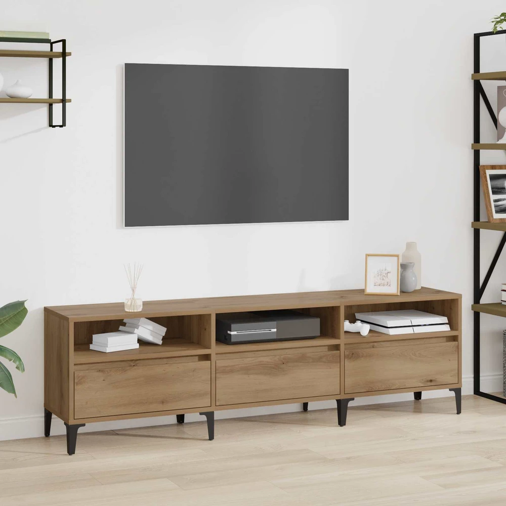 TV staliukas Televizoriaus spintelė 150 x 30 x 45 cm Amatininkų ąžuolas