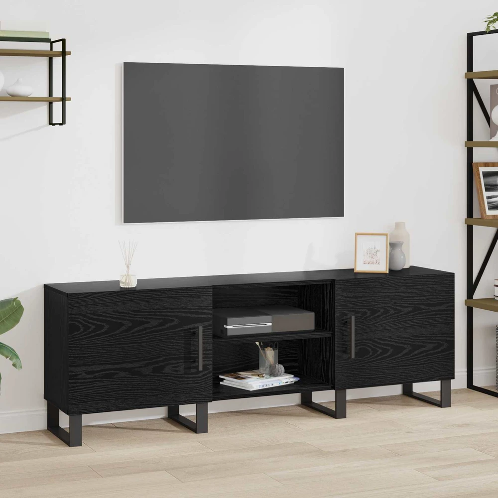 TV staliukas Televizoriaus spintelė 150 x 30 x 50 cm Juodas ąžuolas