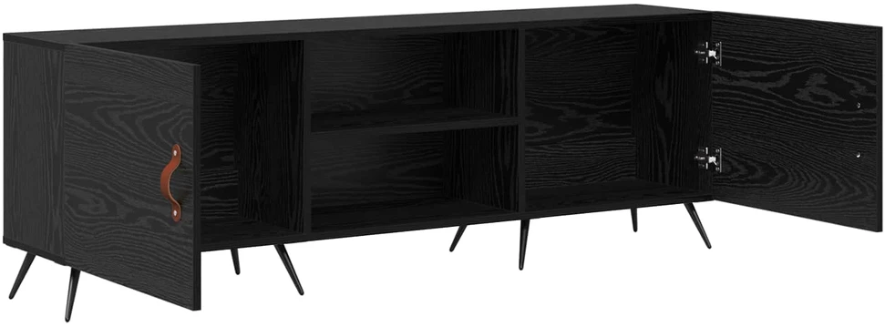 TV staliukas Televizoriaus spintelė 150 x 30 x 50 cm juoda ąžuolo