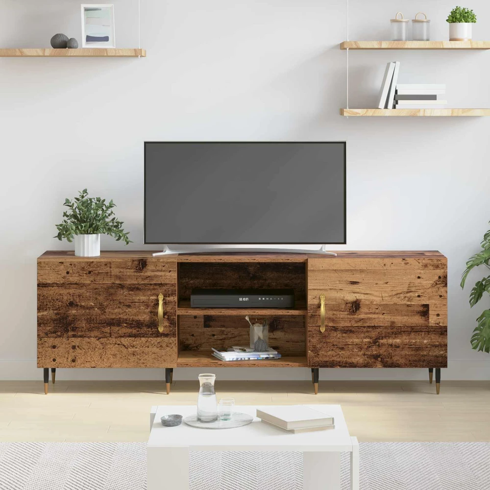 TV staliukas Televizoriaus spintelė 150 x 30 x 50 cm Sena mediena