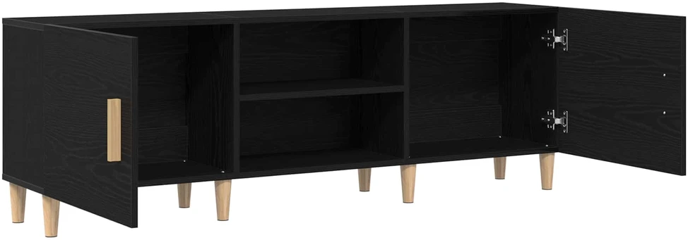 TV staliukas Televizoriaus spintelė 150 x 30 x 50 cm Juodas ąžuolas