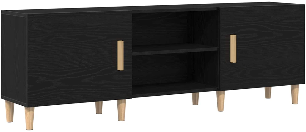 TV staliukas Televizoriaus spintelė 150 x 30 x 50 cm Juodas ąžuolas