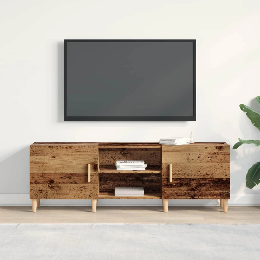 TV staliukas Televizoriaus spintelė 150 x 30 x 50 cm Sena mediena