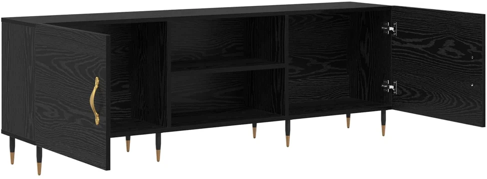 TV staliukas Televizoriaus spintelė 150 x 30 x 50 cm juoda ąžuolo