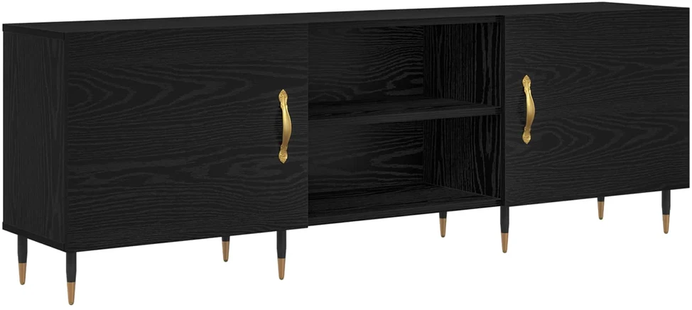 TV staliukas Televizoriaus spintelė 150 x 30 x 50 cm juoda ąžuolo