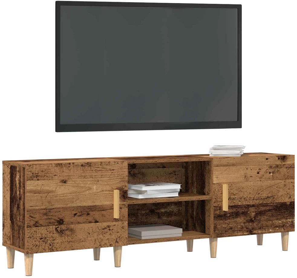 TV staliukas Televizoriaus spintelė 150 x 30 x 50 cm Sena mediena