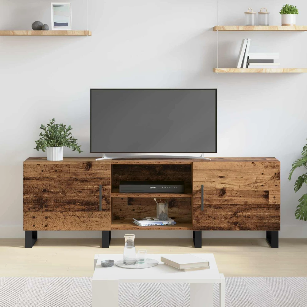 TV staliukas Televizoriaus spintelė 150 x 30 x 50 cm Senovinis medis