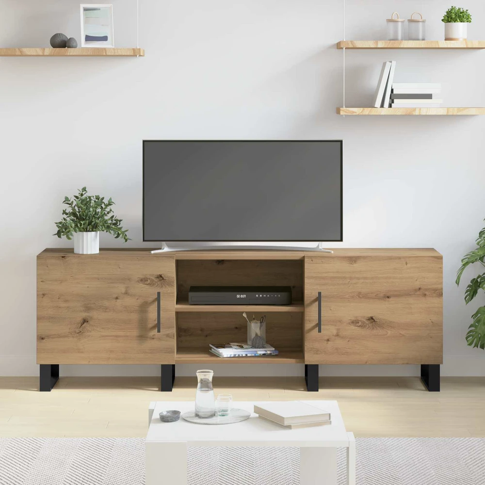 TV staliukas Televizoriaus spintelė 150 x 30 x 50 cm Amatininkų ąžuolas