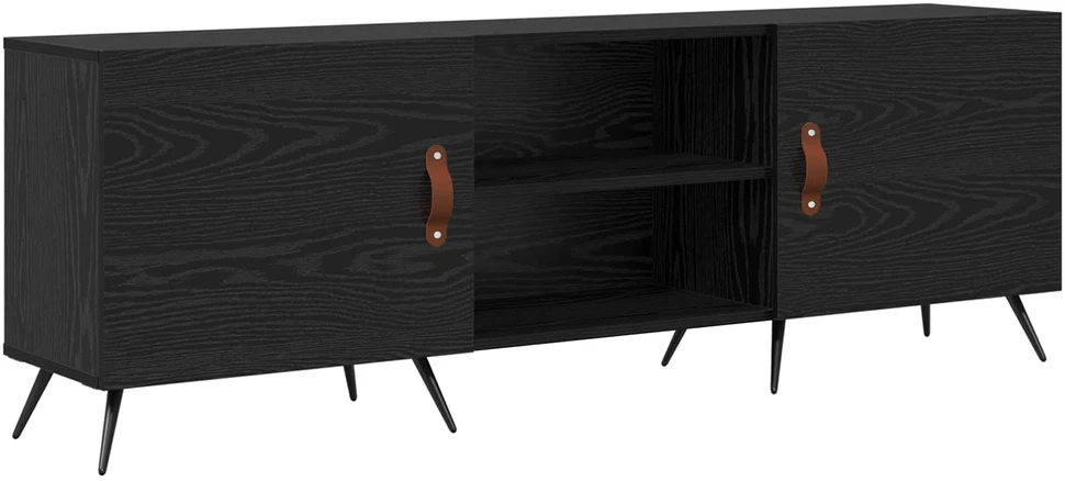 TV staliukas Televizoriaus spintelė 150 x 30 x 50 cm juoda ąžuolo