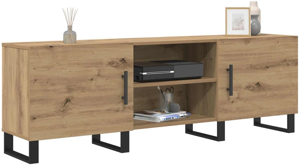 TV staliukas Televizoriaus spintelė 150 x 30 x 50 cm Amatininkų ąžuolas