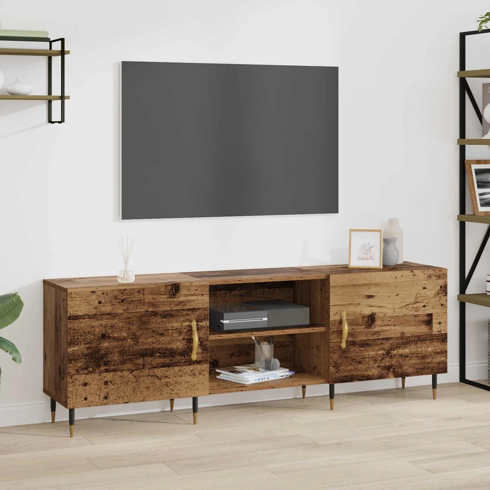 TV staliukas Televizoriaus spintelė 150 x 30 x 50 cm Sena mediena