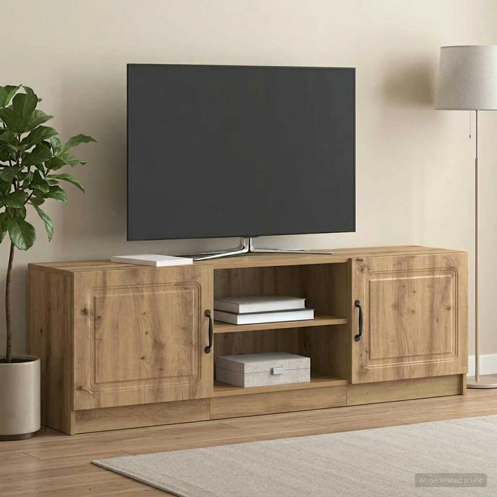 TV staliukas Televizoriaus spintelė 150 x 31 x 47 cm Artisano ąžuolo