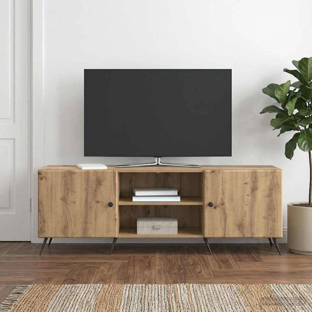 TV staliukas Televizoriaus spintelė 150 x 31 x 50 cm Artisano ąžuolo
