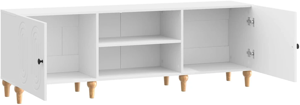 TV staliukas Televizoriaus spintelė 150 x 31 x 50 cm Itin blizgi balta